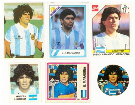 1980s Early Career Diego Maradona Rookie Era Card Collection
